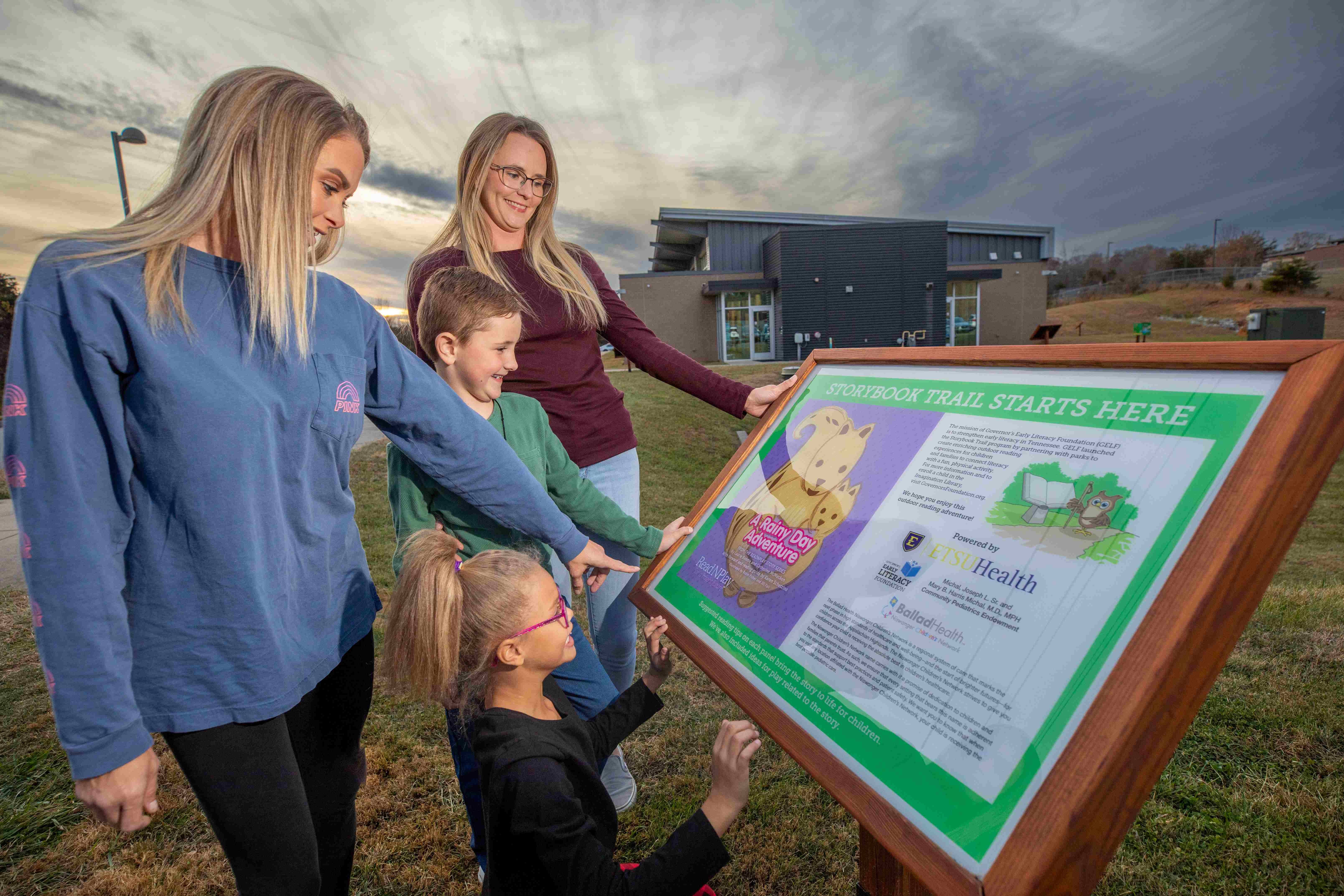 Family at Storybook Trail