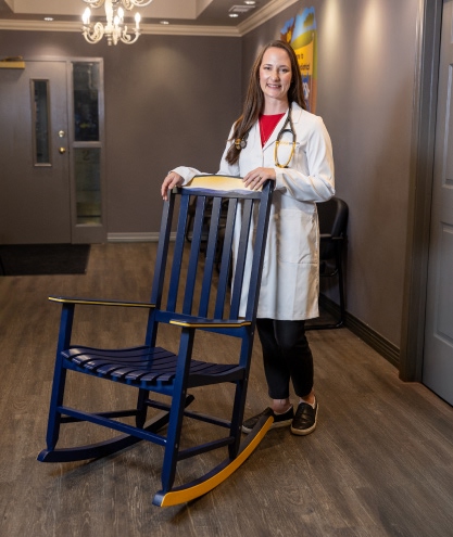 Dr. Jones with Rocking Chair